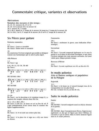 Œuvres pour guitare - Suites - Tansman Alexandre - Partition